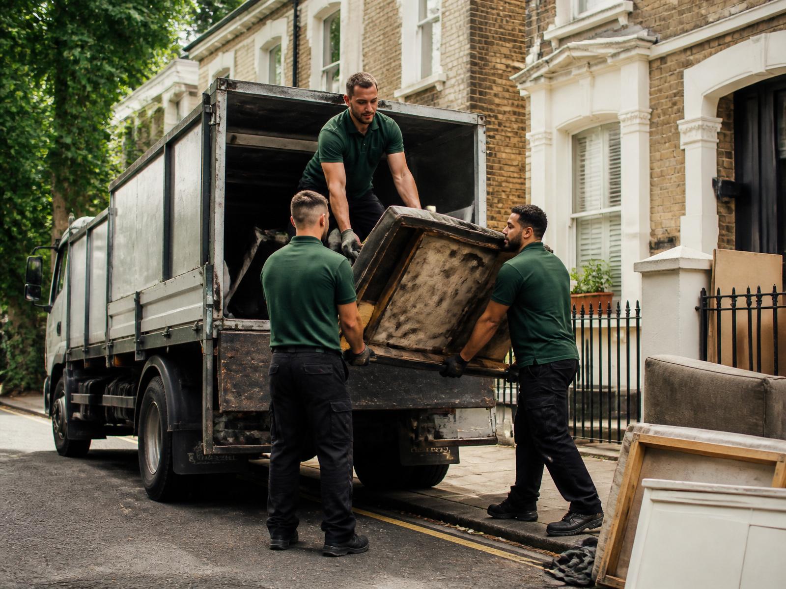 Move It Mate Solutions crew loading a clearance in a London street